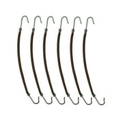 Kitsch Pro Bungee Hair Ties - Elastic Ponytail Holder - 6 Count (Brown)