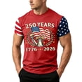 thumbnail image 2 of LWavelet Men's 250 Anniversary USA Shirt American Flag T Shirt 250 Years America Anniversary Shirt Patriotic Shirts Tops, 2 of 4