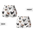 thumbnail image 5 of Fotbe Retro Rooster Seamless Shorts, Womens Workout Shorts High Waist Stretch Booty Short for Gym/Yoga/Running/Biking-XX-Large, 5 of 9