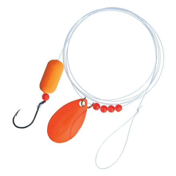 Eagle Claw QLWFRFO1-4 Laser Walleye Floating Rig, Single Size 4 Hook, Fluorescent Orange, Laser Walleye Floating Rig, Fl