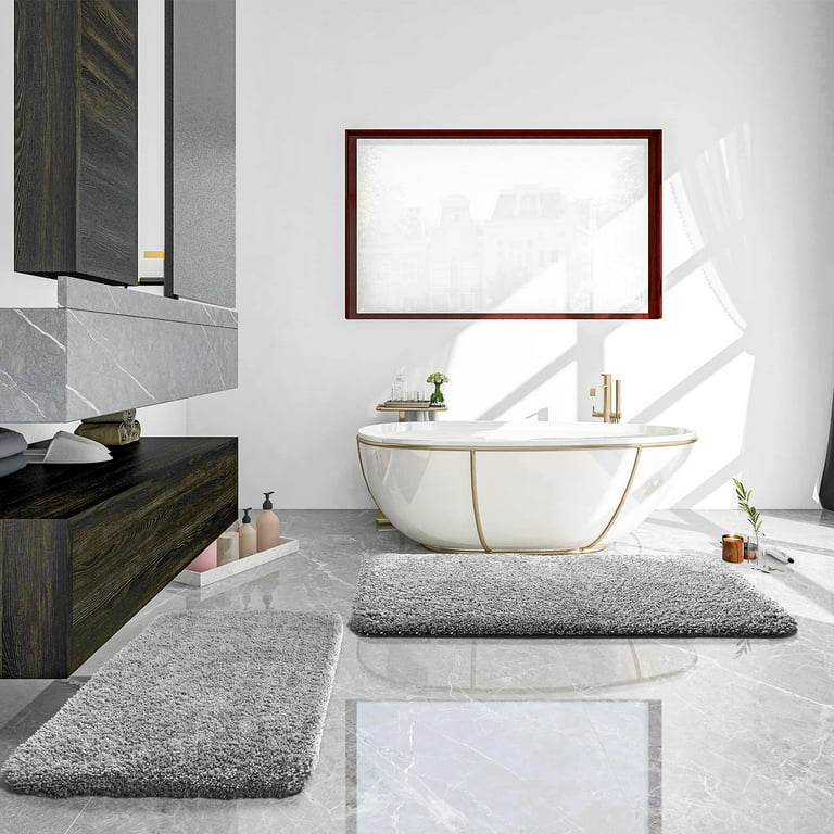 MKLZ Bath Mats for Bathroom Floor Non Slip Non Skid, 16