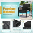 thumbnail image 3 of AINUO 3-Piece Wicker Patio Furniture Set, Modern Rattan Conversation Set with Coffee Table, Outdoor Lounge Chairs for Yard, Bistro, Garden, 3 of 13