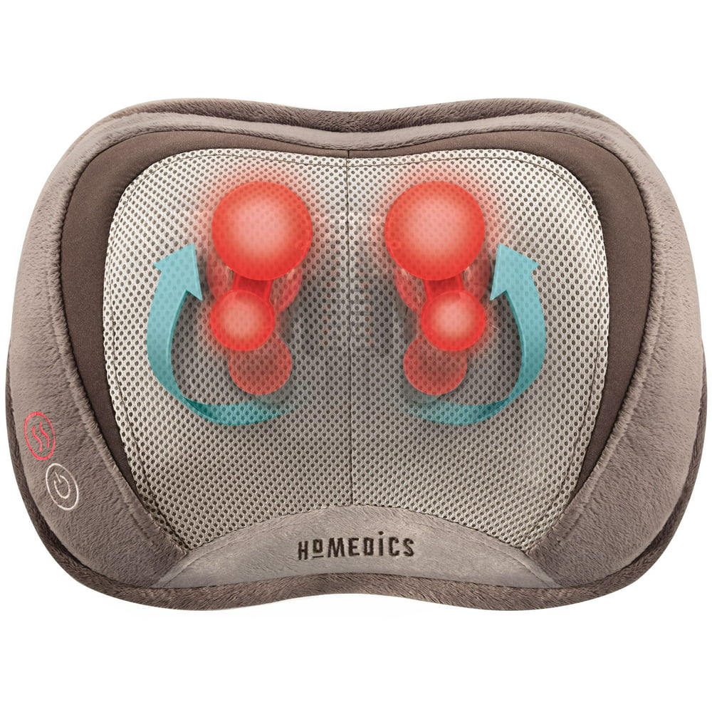 Homedics 3d Shiatsu And Vibration Massage Pillow With Heat Deep Kneading Spherical Node Rollers