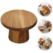SOPOTUTU Wooden Cake Stand Brown for Home Party, Easy to Clean, Dessert Display, 1 Set