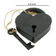 thumbnail image 5 of Saltoro Sherpi Cast Iron Frame Heart Shape Lock and Key, Black, 5 of 5