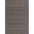 thumbnail image 1 of Unique Loom Tapis Géométrique en Treillis Extérieur 10'x14' Rectangle Gris Anthracite/beige, 1 of 1