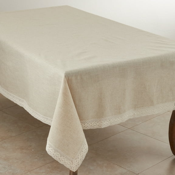 Saro Lifestyle Classic Lace Border Tablecloth