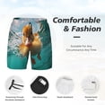 thumbnail image 6 of Picia Underwater Swimming Duck pattern Mens Swim Trunks with Compression Liner Stretch Beach Shorts Quick Dry with Zipper Pockets No-Chafing Board Shorts-3X-Large, 6 of 9