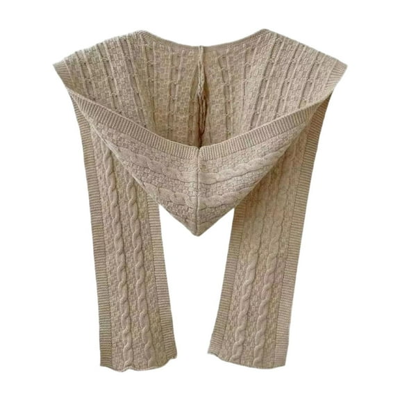 Bufanda con capucha para la cabeza, calentador de cuello, bufanda con capucha para mujeres, otoño, hombres, al aire libre Caqui
