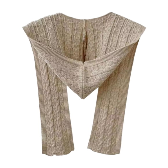 Bufanda con capucha para la cabeza, calentador de cuello, bufanda con capucha para mujeres, otoño, hombres, al aire libre Caqui