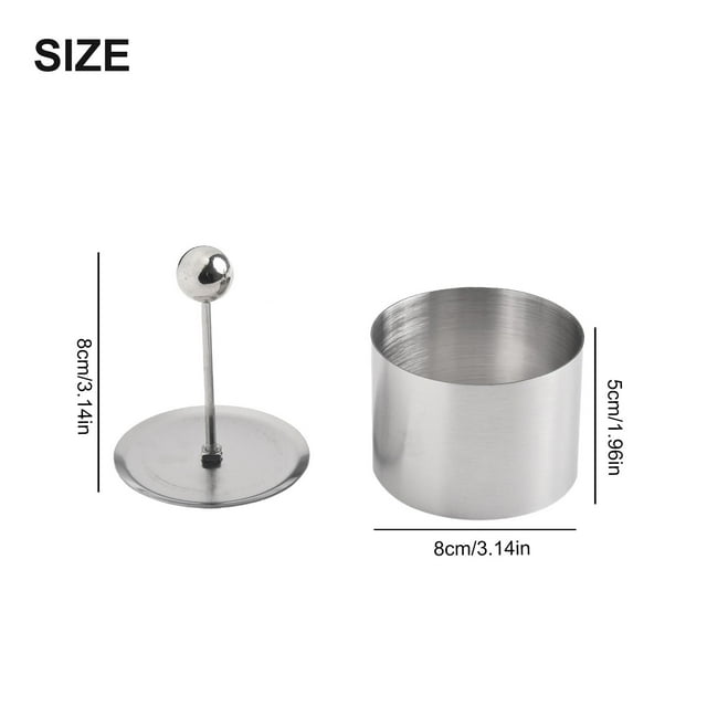 Stainless Steel Round Cold Dish Mould with Push Board, Creative Salad Dish