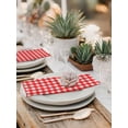 thumbnail image 5 of Red Cloth Napkins Set of 8 Reusable Dinner Napkins, Country French Rustic Buffalo Plaid Modern Art Cocktail Napkin Washable Table Napkins for Wedding/Holiday Party/Baby Shower 20"x20", 5 of 7