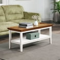 thumbnail image 2 of Convenience Concepts Ledgewood Coffee Table, Driftwood/White, 2 of 6