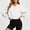 A05-White, variant on Zysthvn Casual Crewneck Sweatshirts Women Cropped Pullover Fall Long Sleeve Sweatshirts for Women Solid Loose Fit Tops