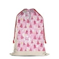 thumbnail image 2 of Christmas Bags Drawstring,Pink Christmas Tree Pattern Large Xmas Christmas Gift Bags,Reusable for Xmas and New Year Party Favors and Supplies,27.6" X 19.7", 2 of 5