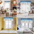 thumbnail image 7 of Summer Blue Beach Valances for Windows Coastal Nautical Watercolor Gradient Ocean Sea Waves Valance Curtains Rod Pocket Bathroom Small Window Treatments for Kitchen Living Room Bedroom, 42"x12", 7 of 7