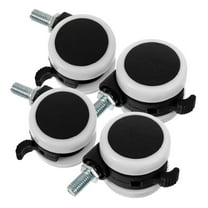 LOLIPPYY 4Pcs Black Furniture Caster Wheels Heavy Duty Swivel Casters Set Smooth Rolling for Cabinet and Shelves