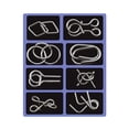 thumbnail image 2 of 3D Montessori Metal Puzzle 8 Piece Metal Brain Teaser Puzzles For Adults Reverse Thinking Mind Games Metals Puzzle Ring Disentanglement With Carry Pouch For Party, 2 of 5