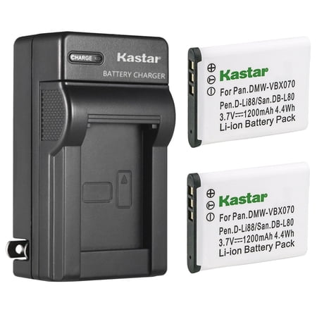 Kastar 2-Pack Battery and AC Wall Charger Replacement for Panasonic HX-DC3R HX-DC3W HX-DC10 HX-DC10EB-K HX-DC10EF-K HX-DC10GK HX-DC15 HX-WA10 HX-WA10EB-A HX-WA10EB-D HX-WA10EB-K HX-WA10EG-A