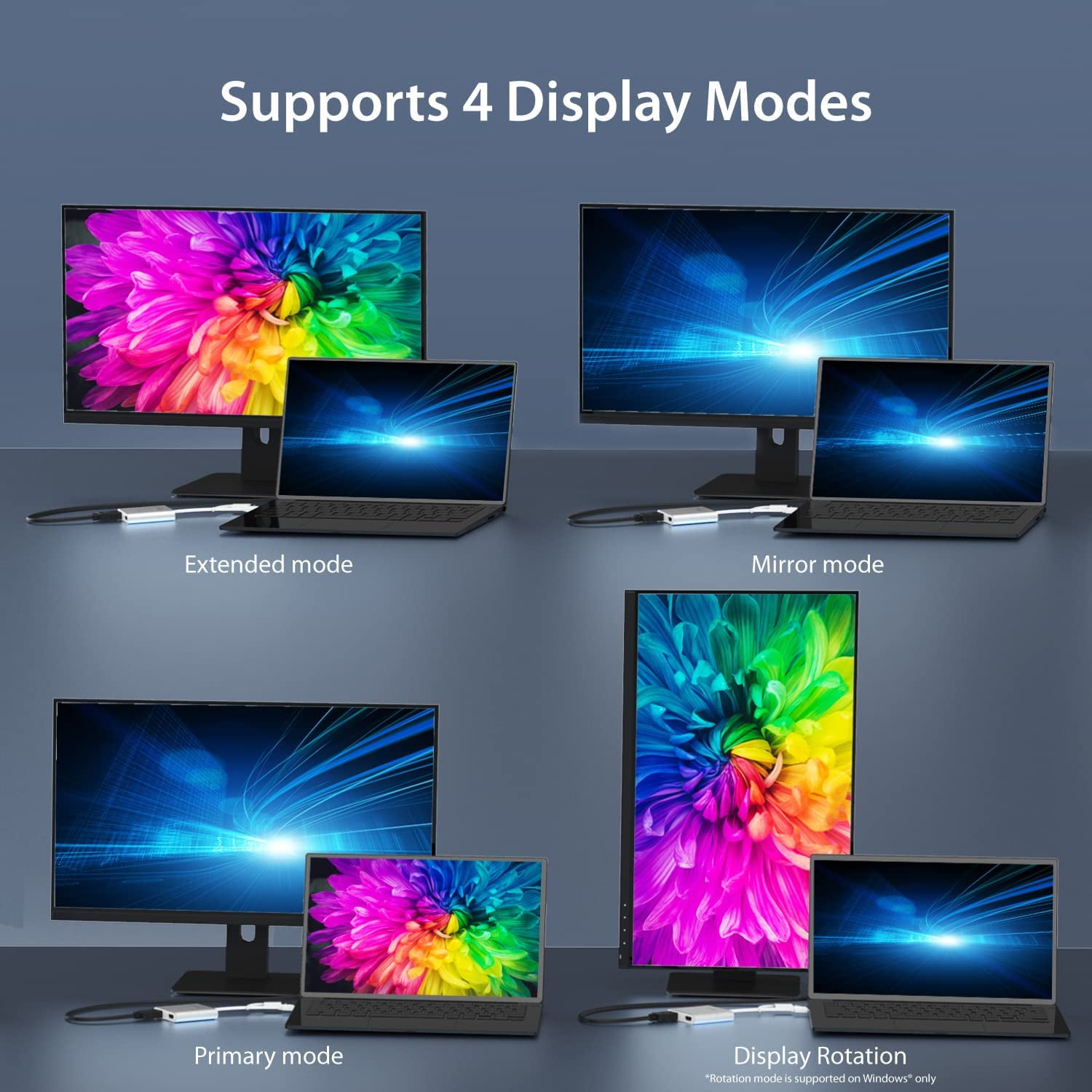 j5create, USB-C to Dual HDMI Multi-Monitor Adapter, JCA365