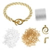 Refill - Spiral Beaded Kumihimo Bracelet (Gold/Wht) - Exclusive Jewelry Kit