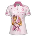 thumbnail image 2 of Custom Name Unbreakable Breast Cancer Warrior Women's Polo S-5XL, 2 of 7