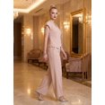 thumbnail image 4 of Conjunto 2 Piezas Elegante, Chaleco con Botones y Pantalón de Pierna Amplia, Look Sofisticado para Mujer, 4 of 5
