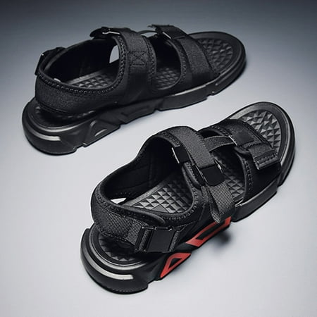 

kpoplk Sandals For Men Men s Sandals Urban Sandals Walking Hiking Sport Sandals Outdoor With Arch Support Water Shoes Beach Sandal(Red)