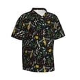thumbnail image 2 of Fotbe Wasp and Florals Hawaiian Shirt for Men Unisex Summer Beach Casual Short Sleeve Cotton Linen Button Down Shirts-Medium, 2 of 9