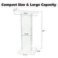 thumbnail image 2 of EastVita Acrylic Podium 43" Tall,Clear Lectern Stand with Storage Compartment,23.6"x17.7" Surface,Lightweight,Strong Load Capacity,With Storage, 2 of 6