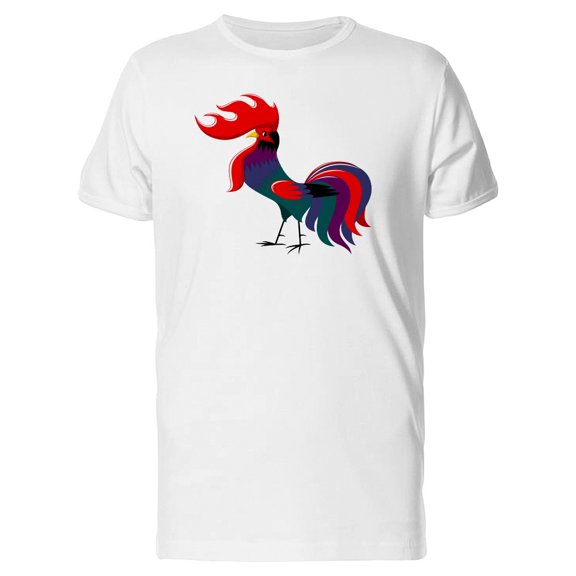 Very Colorful Rooster Cartoon Tee Men's -Image by Shutterstock