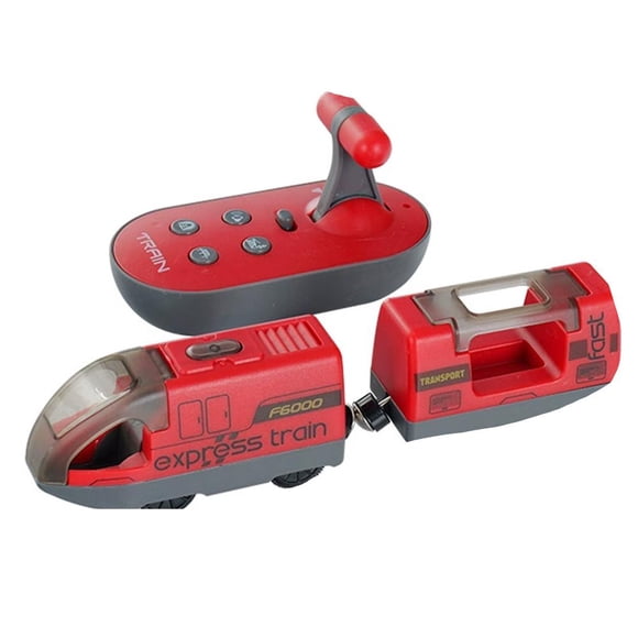 Toy Train Set Remote Control Train, Motorized Trains for wooden track, Electric Trai-n with Sound & Effect, Magnetic Trains Childrens Gift for 3 4 5 6