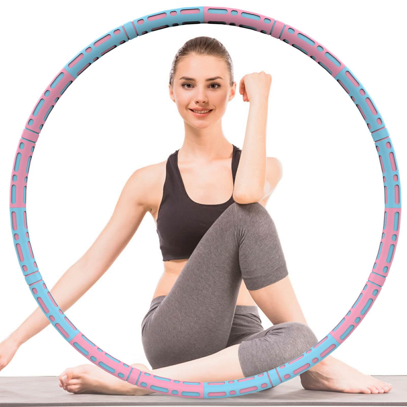 Collapsible Hula Hoop PE Exercise Gym Fitness Workout Weighted Hoola Adult  Hot 
