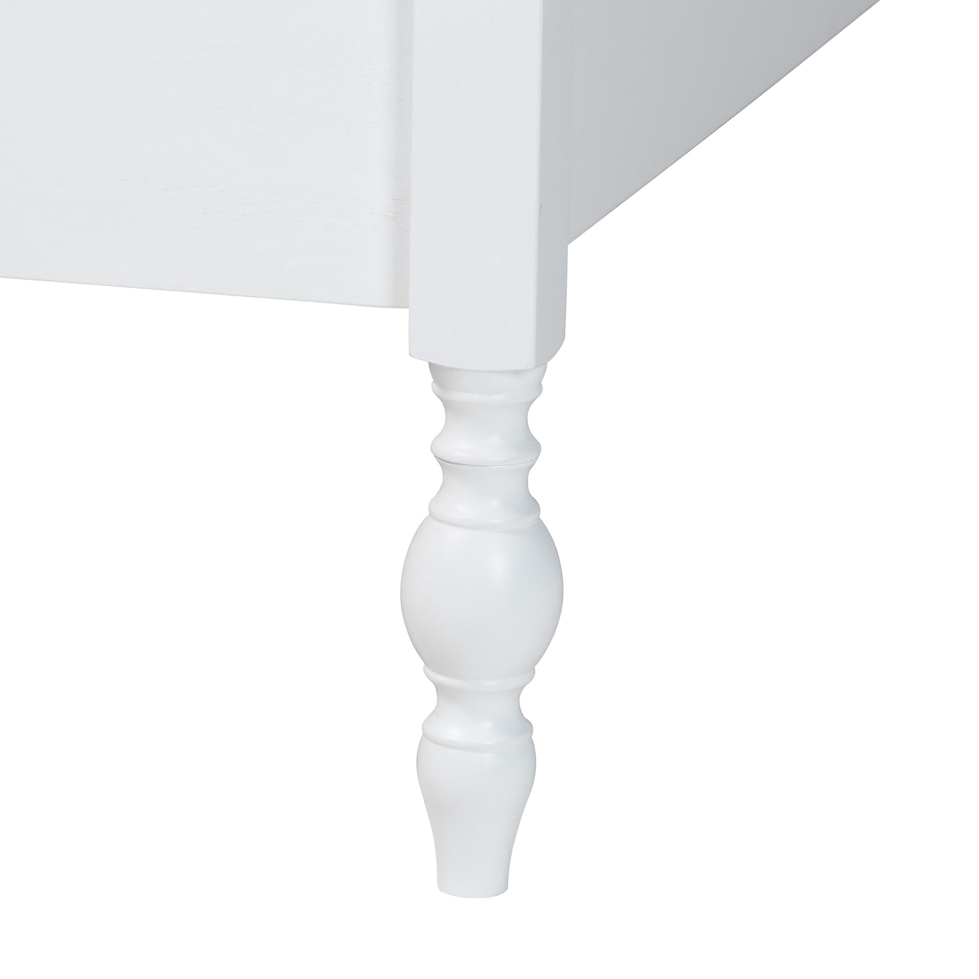 Baxton Studio Callison Farmhouse Platform Bed, Queen, White