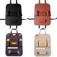 thumbnail image 2 of Pu Leather Car Seat Back Organizer Backseat Caja de almacenamiento de café Carevas Bolsa de almacenamiento de asiento, 2 of 5