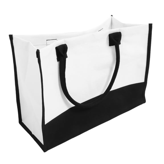 Milisten 1Pack Tote Bag for Women Canvas with Big Capacity for Travel White