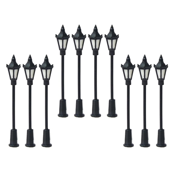 10x farol para al aire libre, Mini farola, diseño 1/100, proyectos de bricolaje, modelo de farola ferroviaria, lámparas para jardín de hadas CUTICAT Lámpara de tren ferroviario