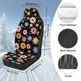 thumbnail image 7 of Uorisanigo Car Seat Covers, Set of 2 Car Seat Cover Front Seats Protectors, Colorful Daisy Print Automotive Seats Covers for Most Cars SUVs Sedans, Soft Full Wrapping Edge Cushion Cover, 7 of 7
