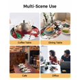 thumbnail image 2 of 15 Inch Round Placemats Set of 6, Black Snowman Christmas Non Slip Heat Insulation PP Table Mats, Snowflake Xmas Tree Winter Elk Washable Place Mats for Kitchen Dining Party Table Decor, 2 of 7