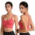 thumbnail image 2 of Valcatch Sports Bra for Women Longline Padded Bra Yoga Crop Tank Tops Fitness Workout Running Top, 2 of 7