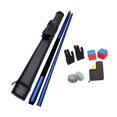 thumbnail image 4 of Colaxi 147cm Billiard Cue Two Sections with Storage Bag Portable Replacement Pool Table Sticks Snooker Cue for Game Break Room House blue, 4 of 8
