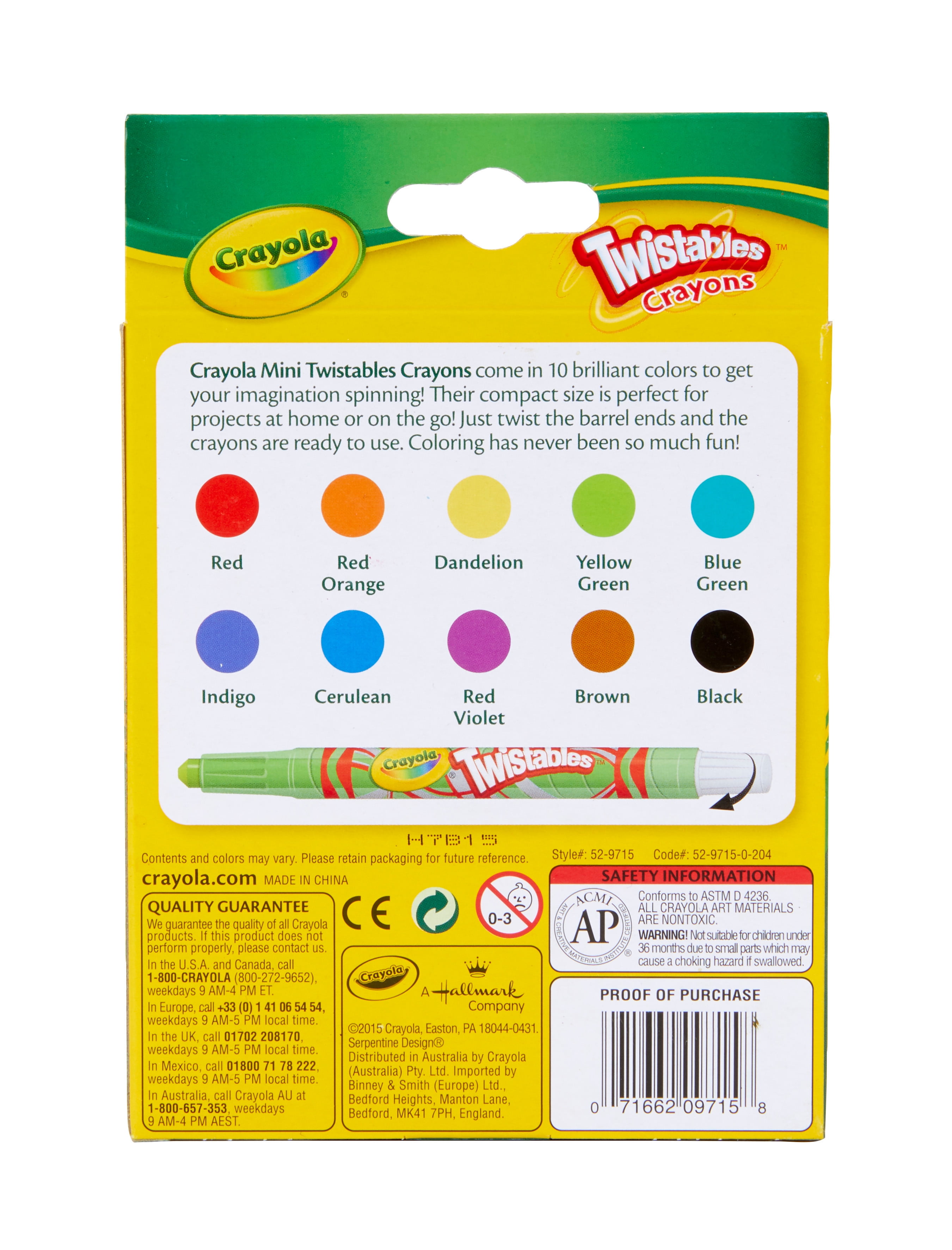 Crayola Mini Twist Crayons, Toys & Games