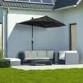 thumbnail image 2 of Outsunny 6.6 x 6ft Patio Umbrella with Double-Sided Canopy, Black, 2 of 10
