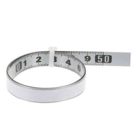

Adhesive Tape Measure 50cm Left to Right Read Sticky Steel Ruler Tape for Work Bench Silver Tone