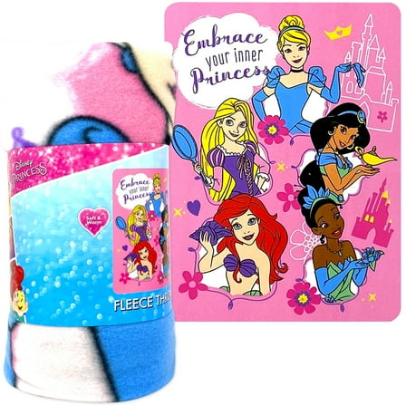 Disney Princess Toddler/Child character Fleece/Polyester Plush Throw, 45" x 60"