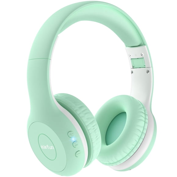Auriculares Bluetooth EarFun K2 Kids con volumen limitado, color verde