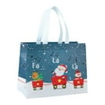 thumbnail image 2 of Set of 5 Christmas Gift Tote Bags Foldable Reusable Coated Non-Woven Fabric Holiday Shopping Bag with Handle for Gifts Snacks Storage Christmas Party Favor Packaging, 2 of 6