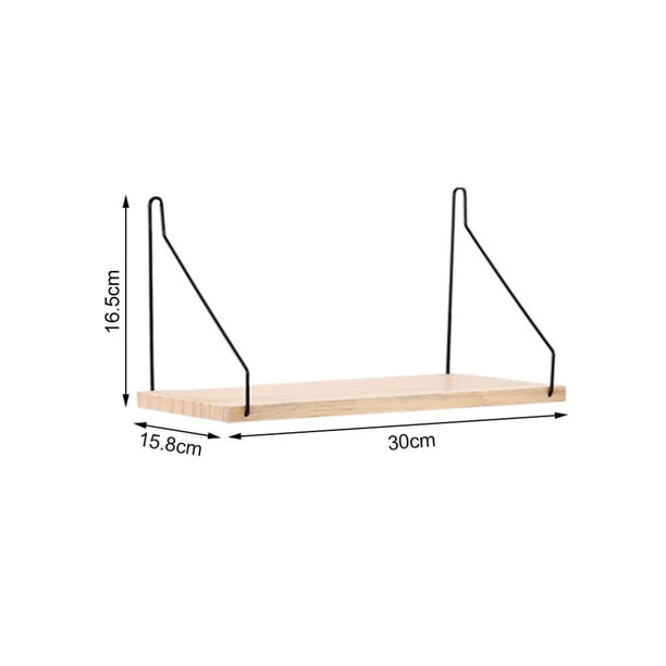 Estantes Estantes De Pared De Madera Nórdica Particiones De Una Palabra De Madera Maciza Pared Del Porche De La Sala De Estar Colgante De Pared Del Dormitorio Cateissary HA023374-00