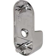 2 Pack Rok Hardware Chrome 30 mm x 15 mm Oval Closet Rod End Support with 5 mm Pins