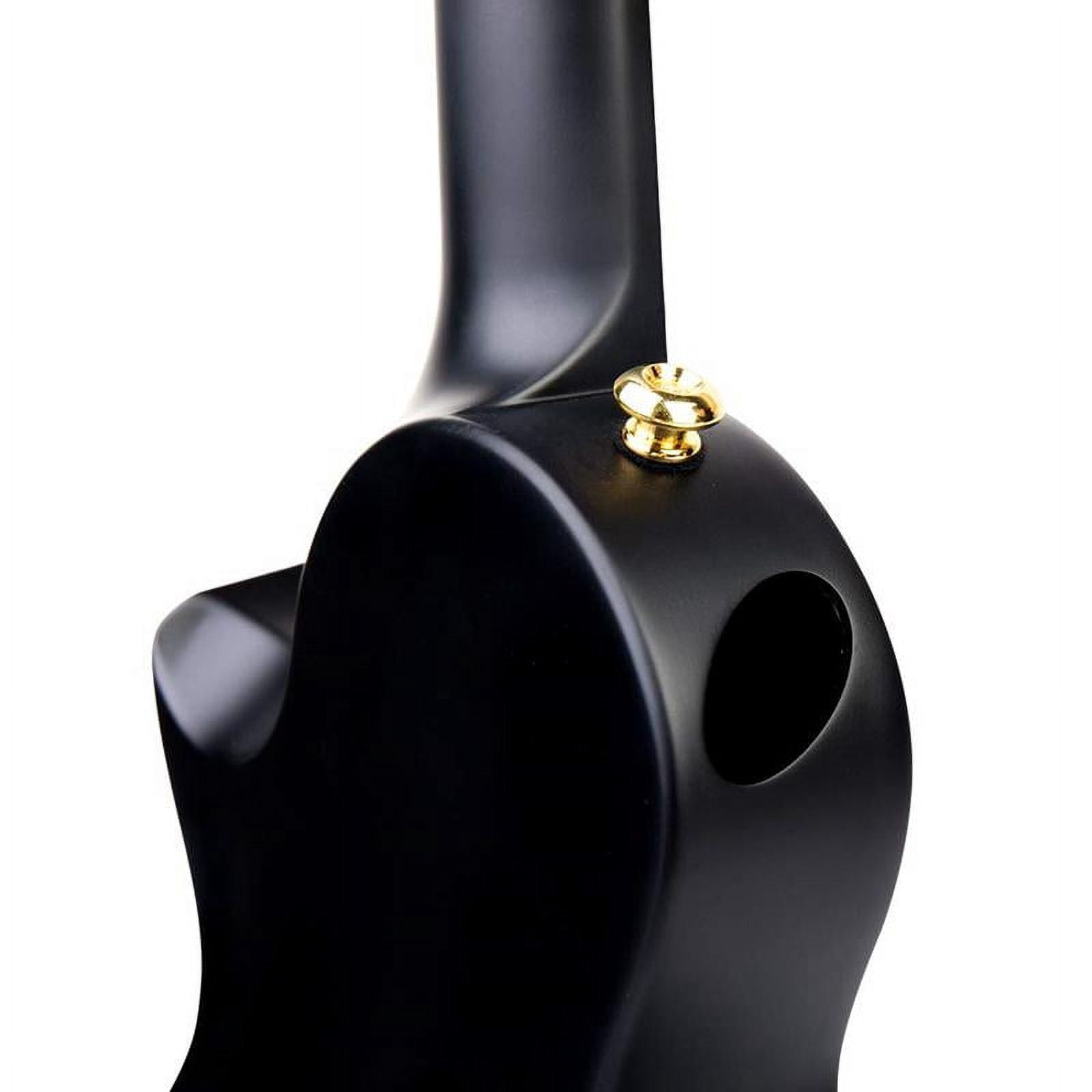 Enya Concert Nova U Black Carbon Fiber Ukulele - With Free Ukulele Lessons, Case, Strap, Capo and Spare Strings.